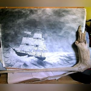 Original Art  graphite/charcoal drawing